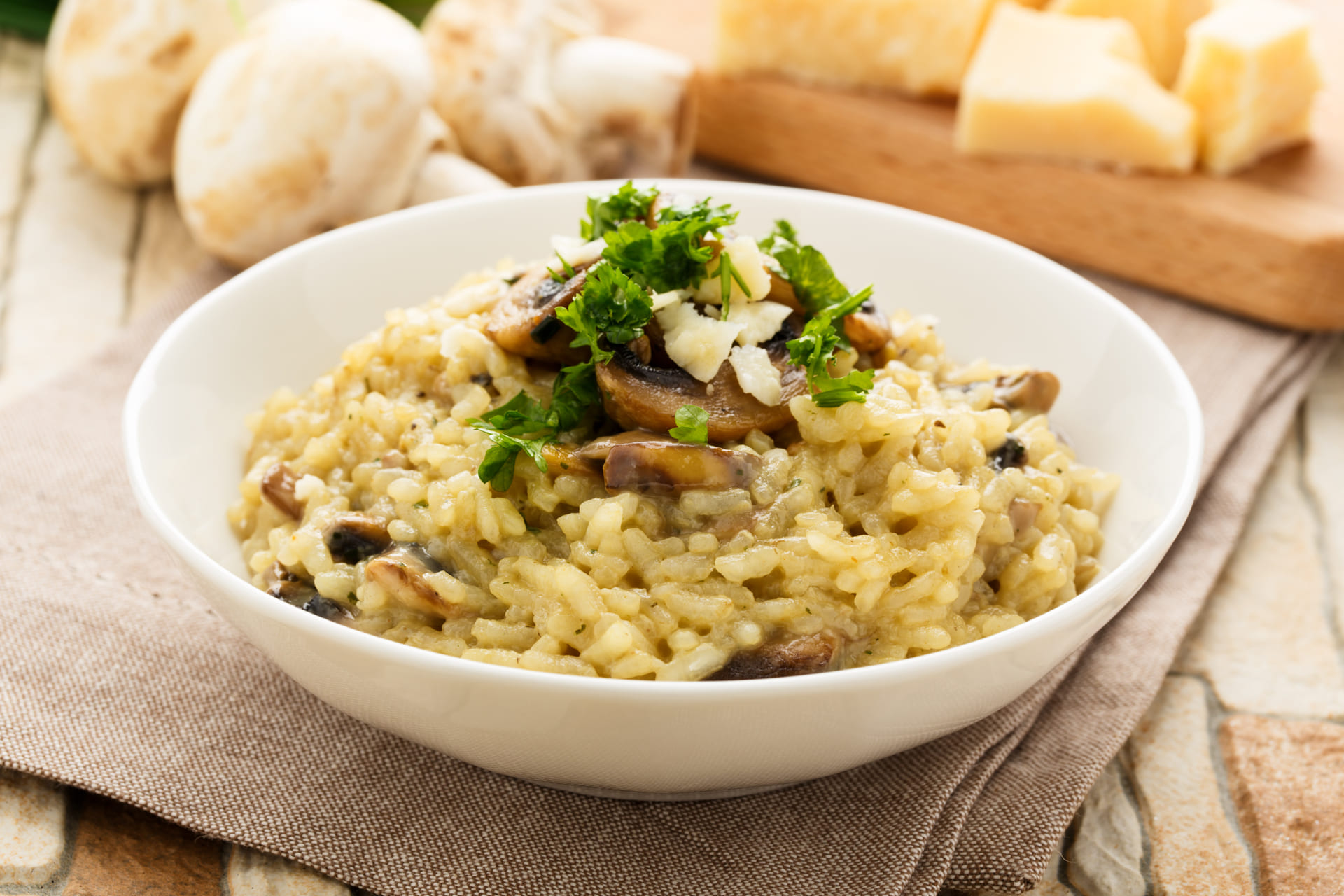 Risotto con Parmigiano Reggiano e funghi